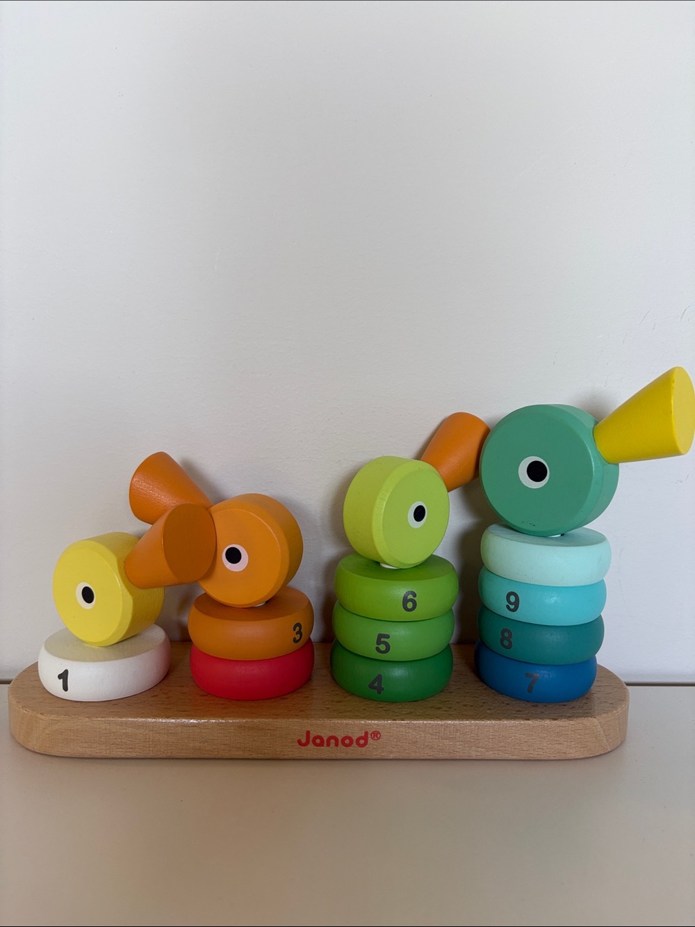 Janod Wooden Counting Stacking Birds Educational Toy 1-10